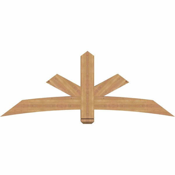 Ekena Millwork Alberta Smooth Timber Gable Bracket, Western Red Cedar, 72"W x 27"H x 5 1/2"D x 5 1/2"F, 9/12 Pitch GBW072X27X0606ALB00SWR - main